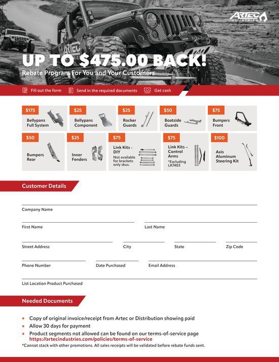 Jobbers Rebate Form