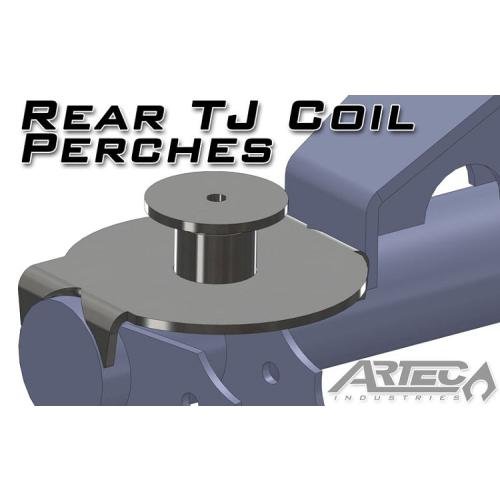 Rear TJ coil Perches and retainers (pair)