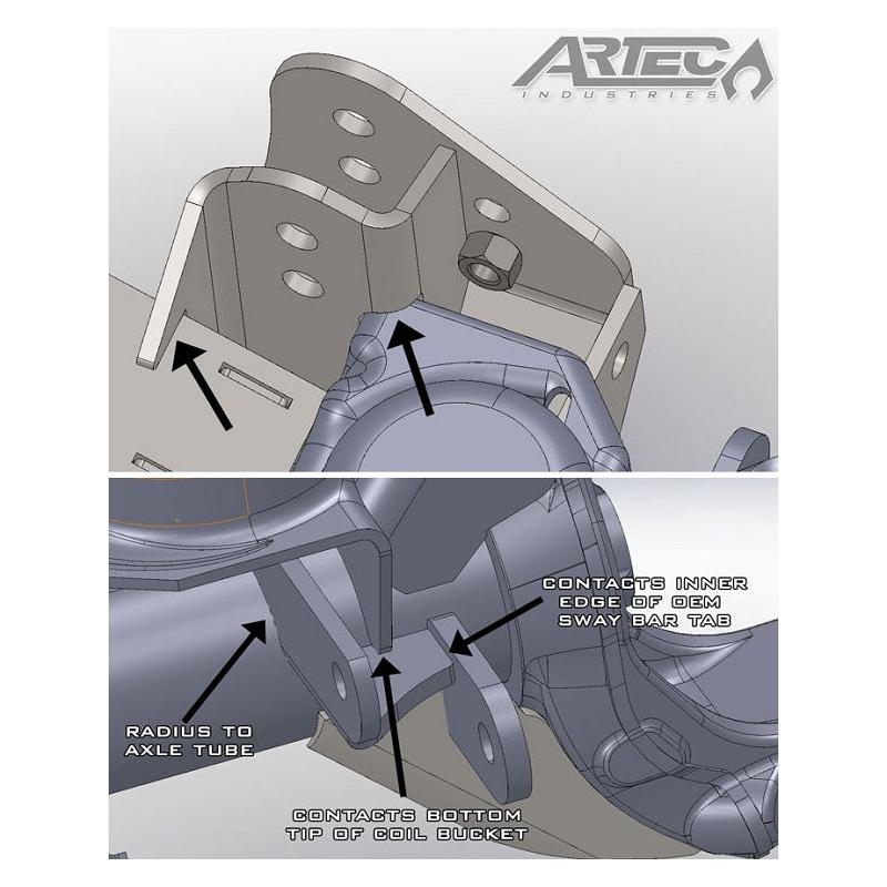 JK Heavy Duty Raised Trackbar Bracket
