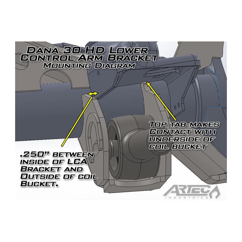TJ 30-44 HD Lower Control Arm Brackets (pair)