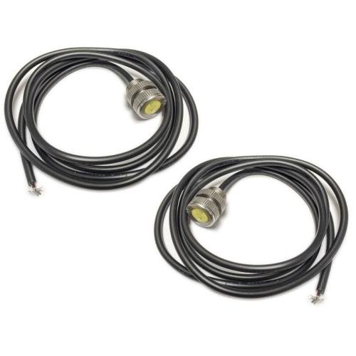 (2-PACK) - LED Bolt lights - 3 watt, Stainless Steel, 11mm, Silver