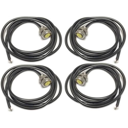(4-PACK) - LED Bolt lights - 3 watt, Stainless Steel, 11mm, Silver