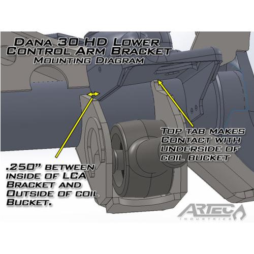 TJ 30-44 Lower Control Arm Brackets (pair)