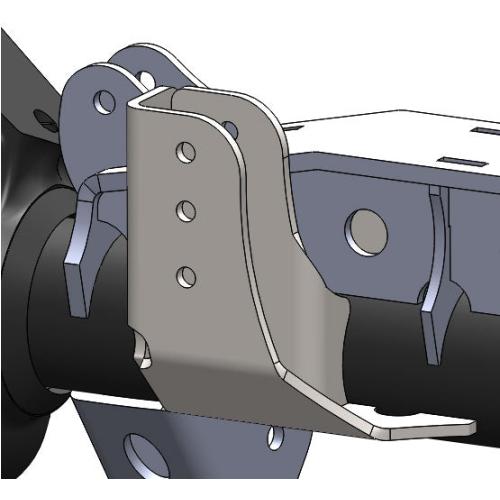 Raised Trackbar Bracket for 3.5" Diameter Front Axle