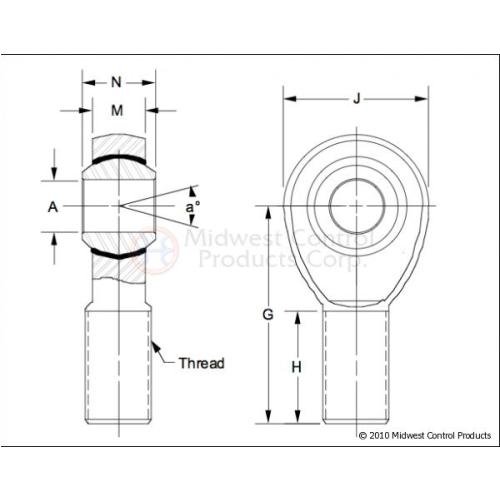 3-4 inch Rod End Kit