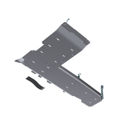 JLU T-CASE/FUEL SKID Kit ONLY - 4 door 3.6L, 2.0L, 392 HEMI - ALUMINUM 2018+