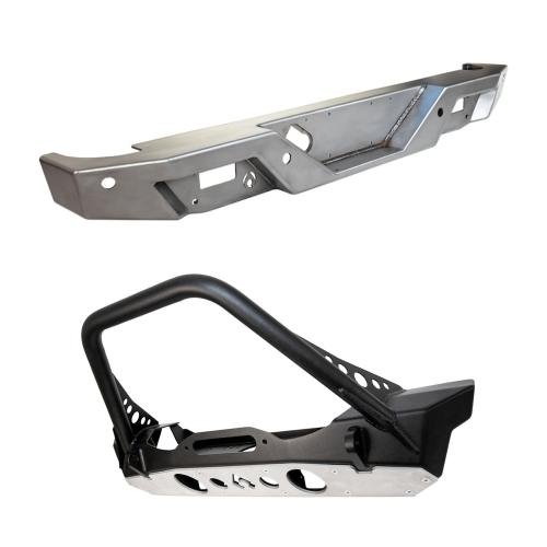 JT Exterior Package: Front and Rear Bumpers Free 50in Hood Light Bar Mount, Free Swaybar Skid, Free Hat, and $75.00 Instant Rebate!