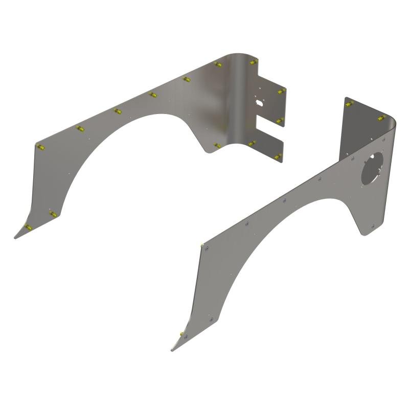 TJ Standard Rear Corner Armor Aluminum